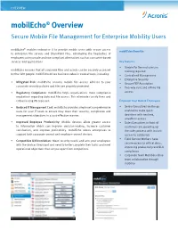 Mobilecho® Overview