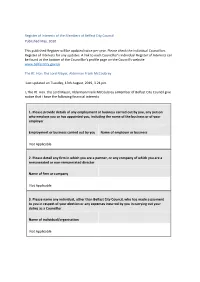 Register of Members' Interests