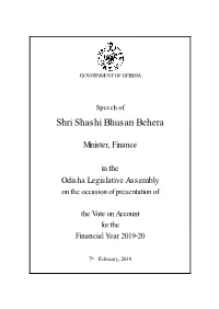 Shri Shashi Bhusan Behera