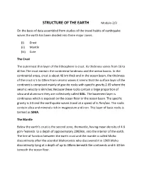 STRUCTURE of the EARTH Module-2/3