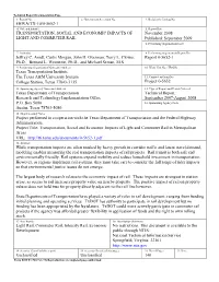 Transportation, Social and Economic Impacts of Light and Commuter Rail in Metropolitan Areas URL