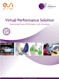 Virtual Performance Solution Optimizing Product Performance with Simulation
