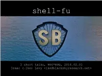 3 Short Talks, NYC*BUG, 2016.02.03 Isaac (.Ike) Levy