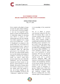 Floundering Power Brazil's Response to the Covid-19 Pandemic