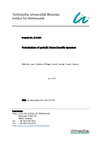 Perturbations of Periodic Sturm-Liouville Operators