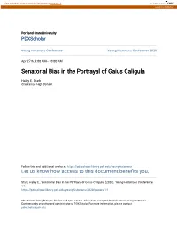 Senatorial Bias in the Portrayal of Gaius Caligula