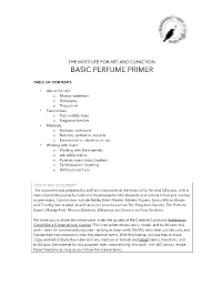 Basic Perfume Primer