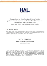Comparison on Openstack and Opennebula Performance