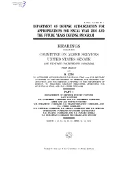 Department of Defense Authorization for Appropriations for Fiscal Year 2016 and the Future Years Defense Program Hearings Commit