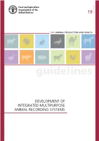 Guidelines for Development of Integrated Multipurpose Animal