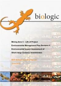 Mining Area C SRE Invertebrate Fauna Impact Assessment