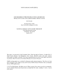Open Borders in the European Union and Beyond: Migration Flows and Labor Market Implications