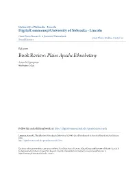 Plains Apache Ethnobotany Aaron M