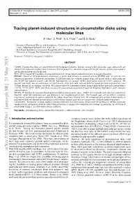 Tracing Planet-Induced Structures in Circumstellar Disks Using Molecular Lines