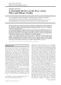 A Systematic Review on the Rosa Canina Effect and Efficacy Profiles