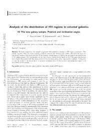 Analysis of the Distribution of HII Regions in External Galaxies. IV The