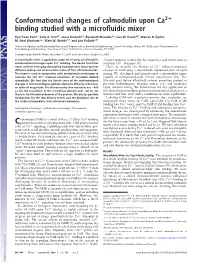Conformational Changes of Calmodulin Upon Ca Binding