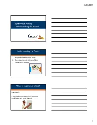 Experience Rating: Understanding the Basics