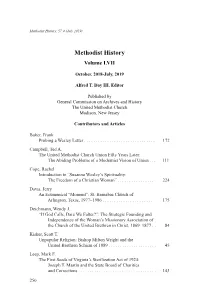 Methodist History, 57:4 (July 2019)