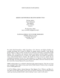 Nber Working Paper Series Missing Growth From
