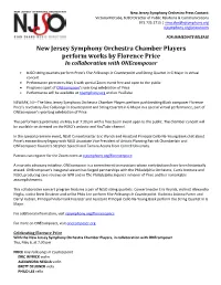 New Jersey Symphony Orchestra Chamber Players Perform Works by Florence Price in Collaboration with Onecomposer