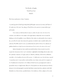 1 the Morality of Legality David Dyzenhaus DRAFT the Nature And