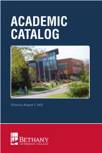 2012 Academic Catalog