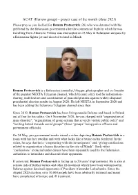 ACAT (Harrow Group) – Prayer Case of the Month (June 2021)