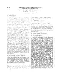 Atmospheric Instability Parameters Derived from Msg Seviri Observations