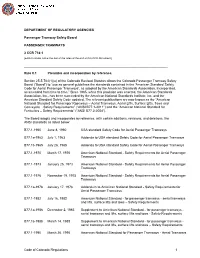 Code of Colorado Regulations 1 and Lifts, Surface Lifts and Tows - Safety Requirements