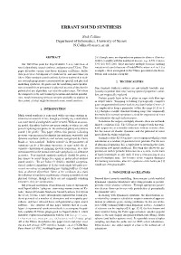 Errant Sound Synthesis