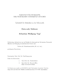 Lehrstuhl Für Sicherheit in Der Informatik Data-Only Malware