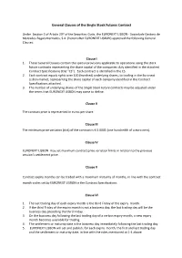 General Clauses of the Single Stock Futures Contract