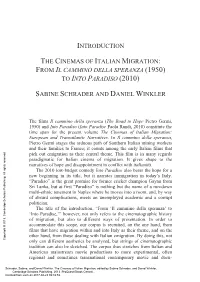 Introduction the Cinemas of Italian Migration: from Il