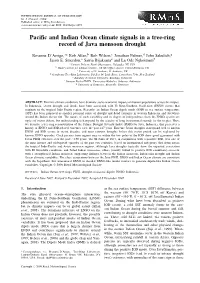 Pacific and Indian Ocean Climate Signals in a Tree-Ring Record of Java