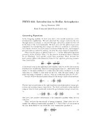 PHYS 633: Introduction to Stellar Astrophysics Spring Semester 2006 Rich Townsend (Rhdt@Bartol.Udel.Edu)