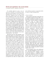 Rawls and Capabilities: the Current Debate CLAUDIO D’AMATO, VIRGINIA TECH (2014)