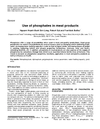 Use of Phosphates in Meat Products
