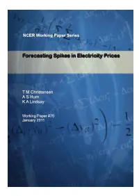 Forecasting Spikes in Electricity Prices
