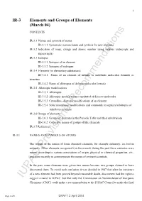 IR-3 Elements and Groups of Elements (March 04)