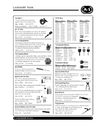 Locksmith Tools