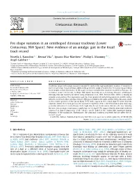 Pes Shape Variation in an Ornithopod Dinosaur Trackway (Lower Cretaceous, NW Spain): New Evidence of an Antalgic Gait in the Fossil Track Record