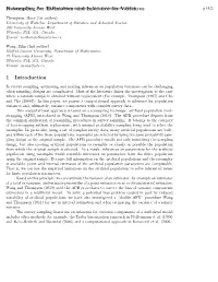 Resampling for Estimation and Inference for Variances 1 Introduction
