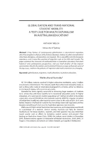 A Test Case for Multiculturalism in Australian Education?