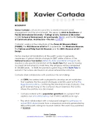 BIOGRAPHY Xavier Cortada's Art-Science Practice Is Oriented