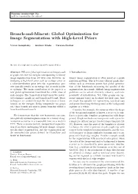 Global Optimization for Image Segmentation with High-Level Priors