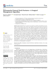 Intracapsular Femoral Neck Fractures—A Surgical Management Algorithm