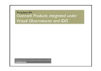 Outreach Products Integrated Under Virtual Observatories and IDIS