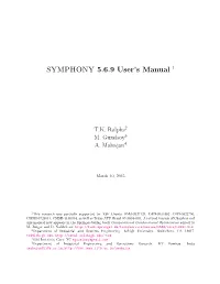 SYMPHONY 5.6.9 User's Manual