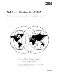 Web Server Solutions for VM/ESA